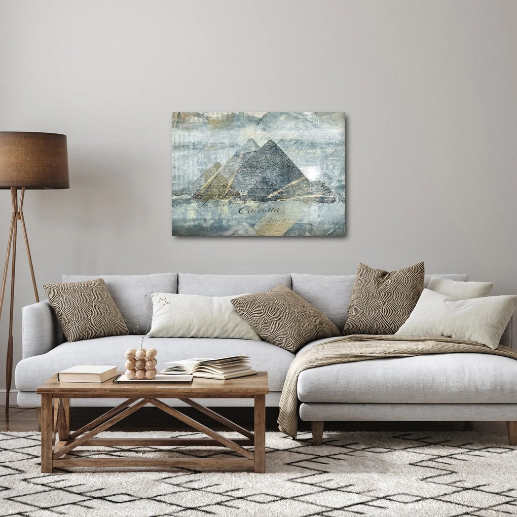 Tablou - Piramide în filtru albastru (70x50 cm)