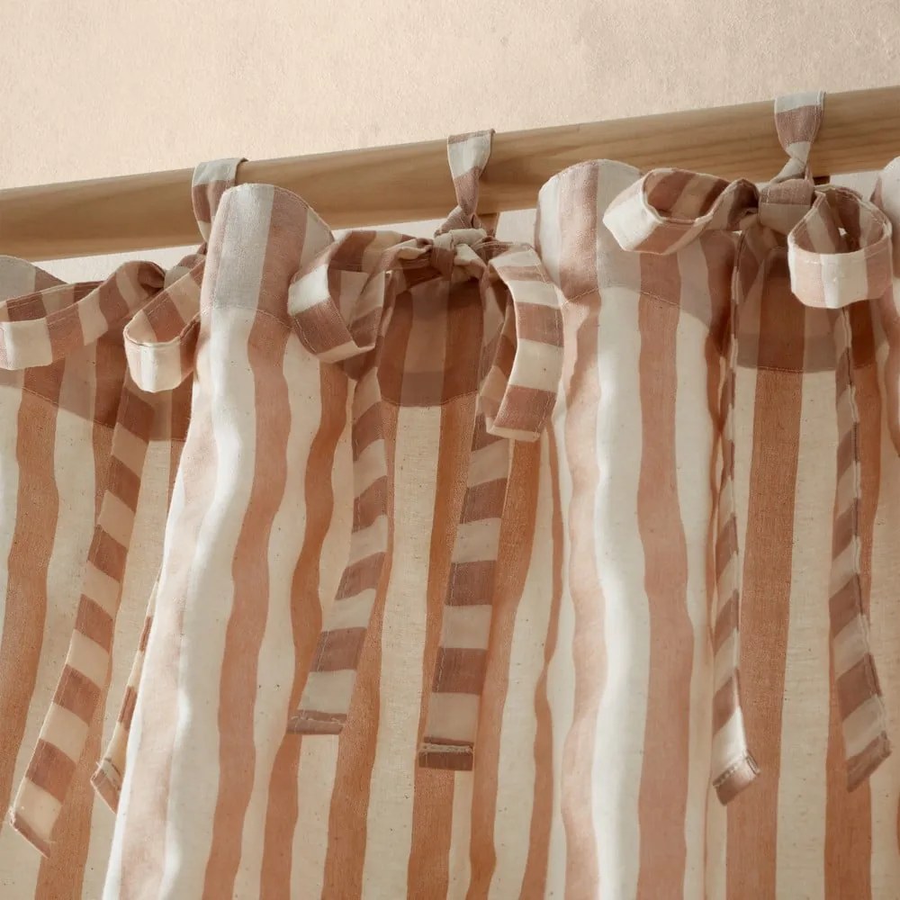 Perdea teracotă 140x229 cm Zanzibar Stripe – Pineapple Elephant