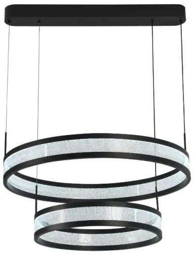 Lustră LED dimabilă pe cablu LED/40W/230V negru + telecomandă