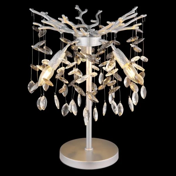 Globo 64138TS - Lampă de masă QUEENA 3xE14/40W/230V argintie