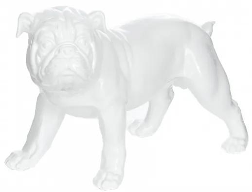 Decoratiune Bulldog, alb