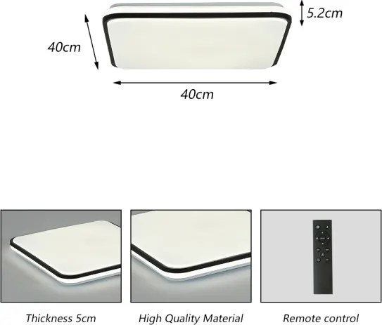 Brilagi - Plafonieră LED dimmabilă SMART/24W/230V 43x43 cm Wi-Fi Tuya + telecomandă