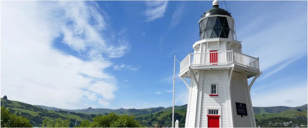 Tablou cu farurile Akaroa, Nooua Zeelanda (120x50 cm)