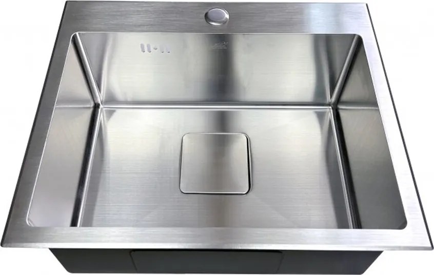 Chiuveta inox Inter Ceramic cu o cuva fara picurator finisaj inoc satinat 50x42 cm