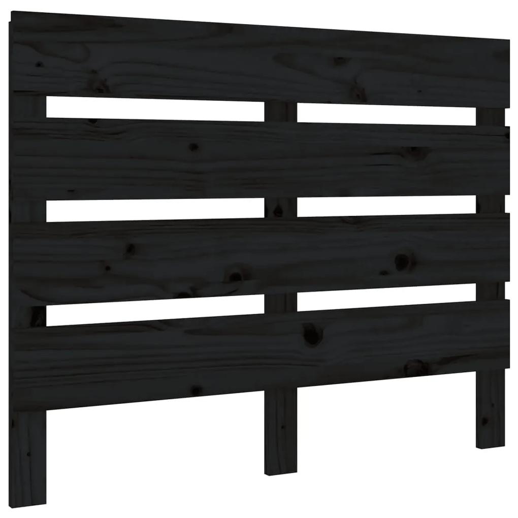 821331 vidaXL Tăblie de pat, negru, 90x3x80 cm, lemn masiv de pin