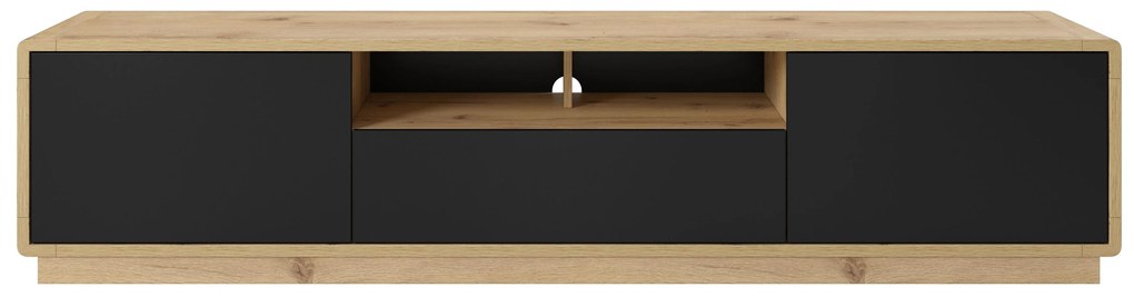 Masă TV Albert Typ 40 (stejar taurus + negru mat). 1034882