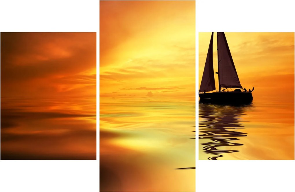 Tablou - Sailboat la apus de soare (90x60 cm)