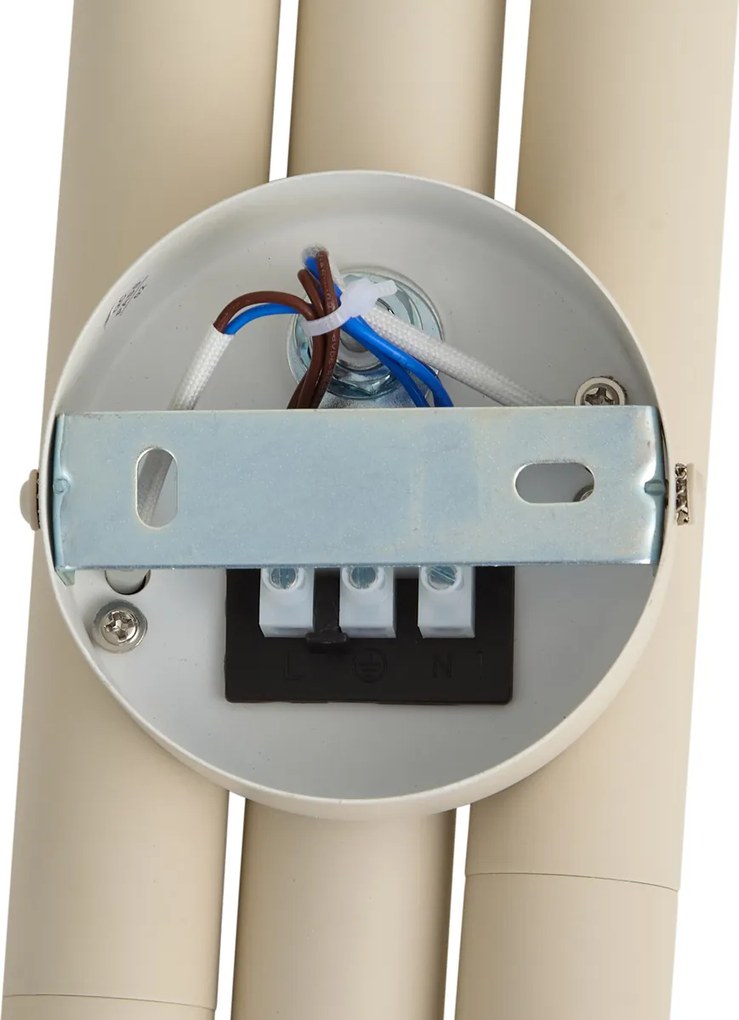 Retro wandlamp beige 3-lichts - Pipes
