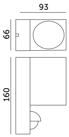 Aplică de exterior cu senzor QUAZAR 1xGU10/35W/230V IP44 gri