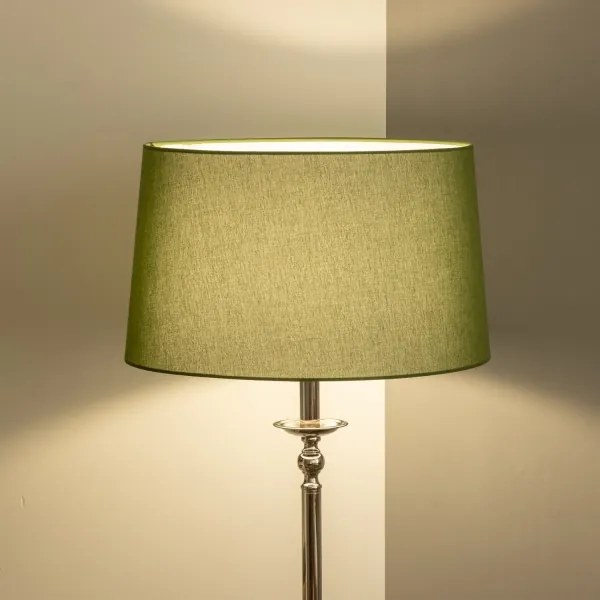 Brilagi - Lampă LED de podea CERIA, 1xE27/60W/230V, Ø 45 cm, crom lucios/verde