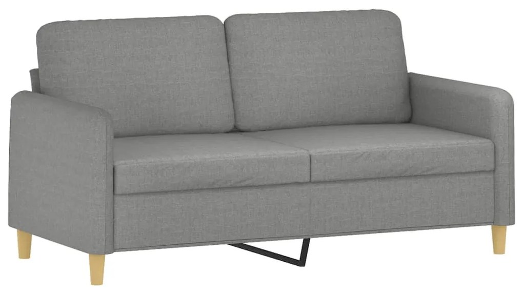 349090 vidaXL Canapea cu 2 locuri, gri închis, 140 cm, material textil
