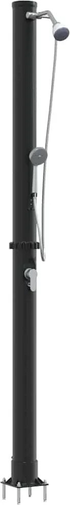 vidaXL Duș Solar Extern Negru 217 cm PVC și Aluminiu