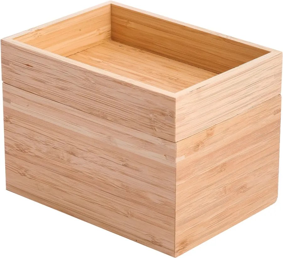 Organizator de baie în culoare naturală pentru cosmetice, din bambus Isalys – MSV