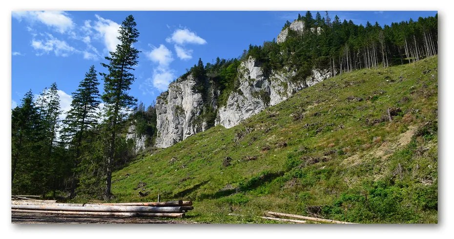 Tablou sticlă acrilică Vârfuri stâncoase