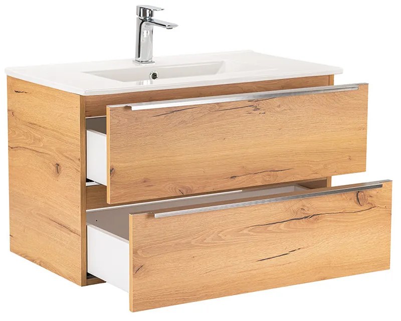 Mobilier complet de baie Vario Trim 80 stejar-stejar