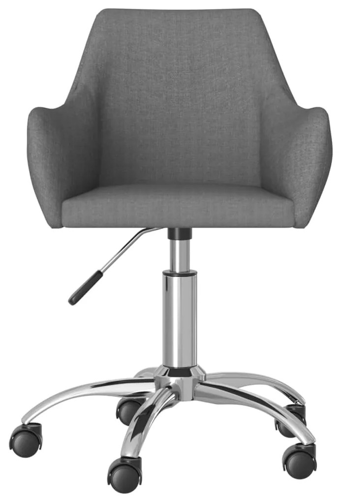 330926 vidaXL Scaun de bucătărie pivotant, gri închis, material textil
