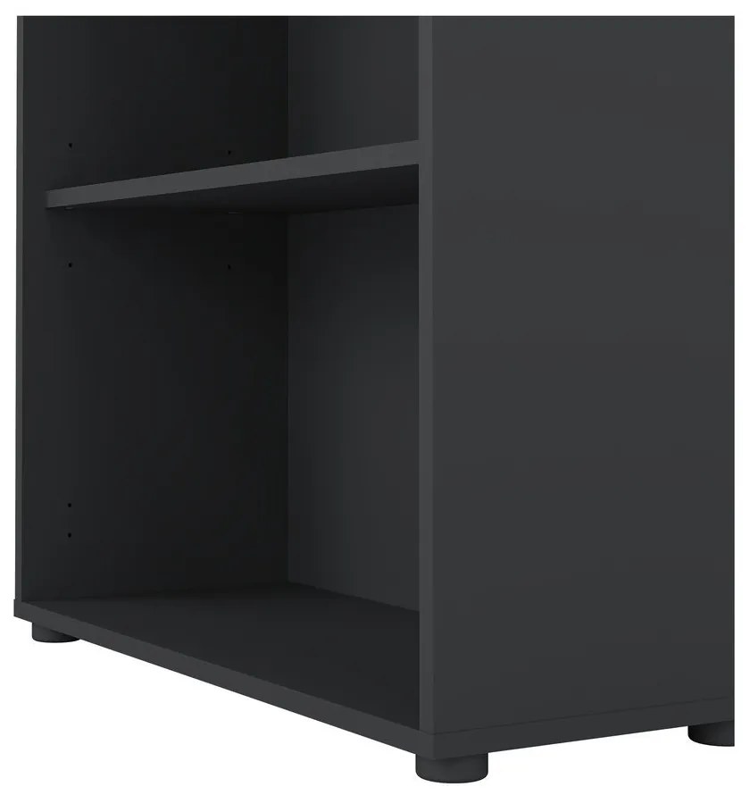 Bibliotecă gri antracit 80x205 cm Sign – Tvilum