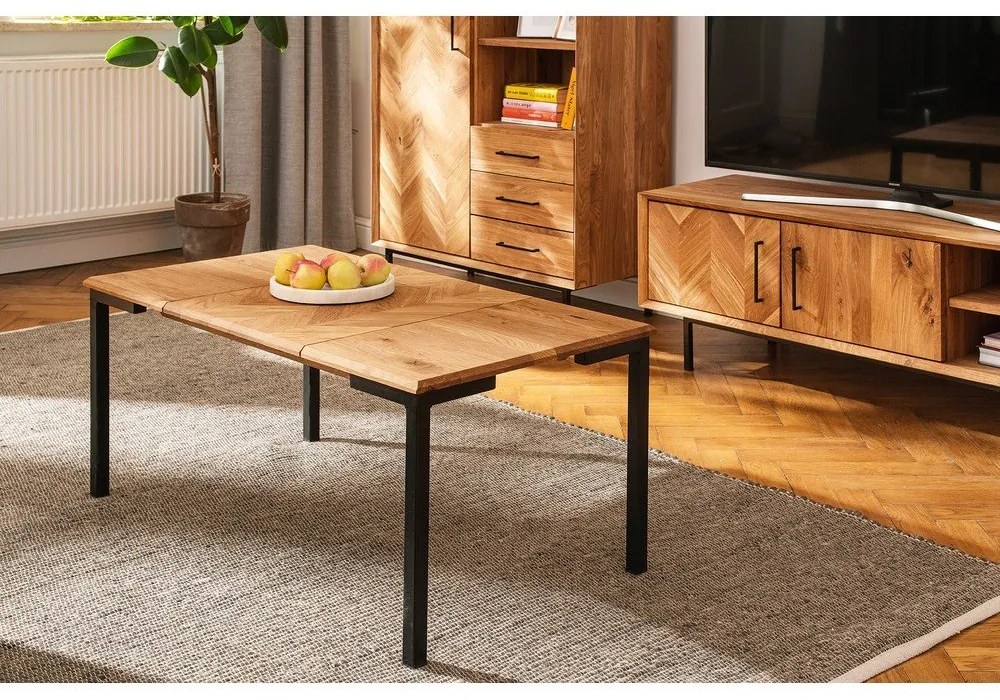 Măsuță de cafea din lemn de stejar 60x110 cm Abies – The Beds