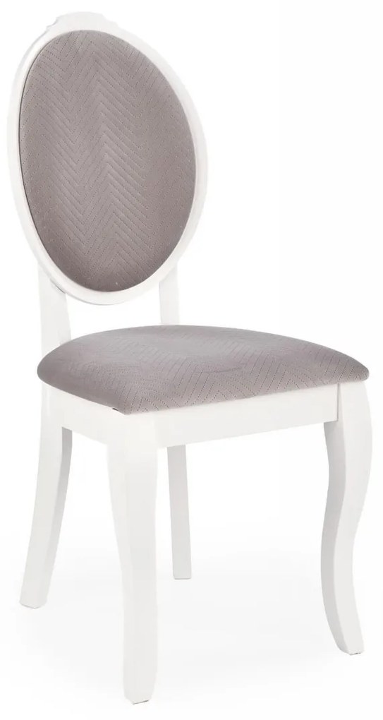 Scaun Velo tapitat gri/alb- H96