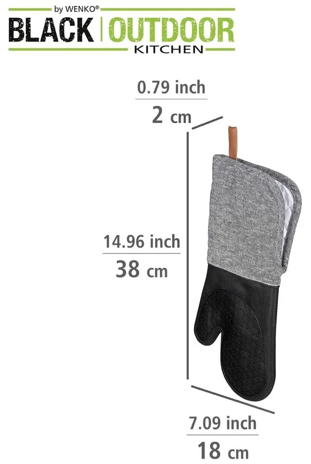 Set 2 mănuși de bucătărie Wenko Black Outdoor Kitchen Ada