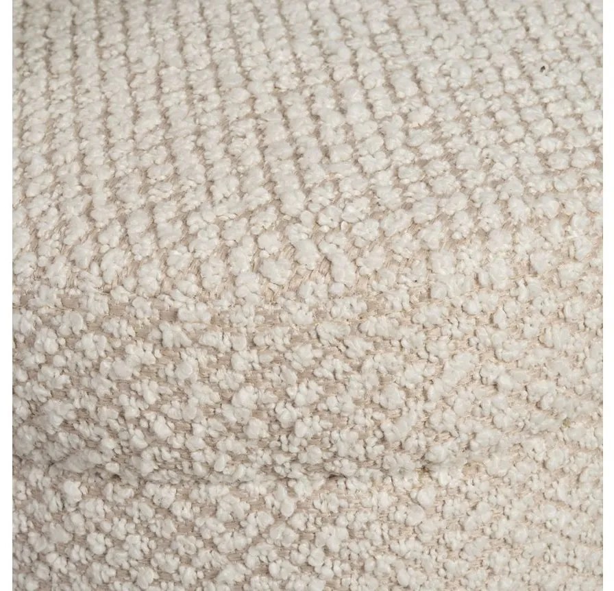 Fotoliu din stofă boucle, crem, Claudine