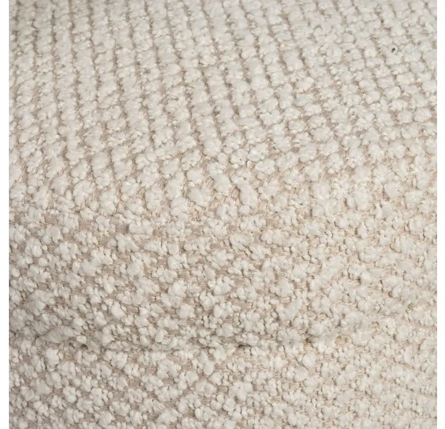 Fotoliu din stofă boucle, crem, Claudine