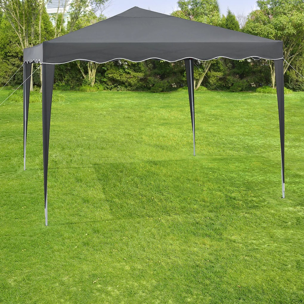 Pavilion pliabil "Vivara" 3 x 3 m gri, cu ambalaj pentru transport
