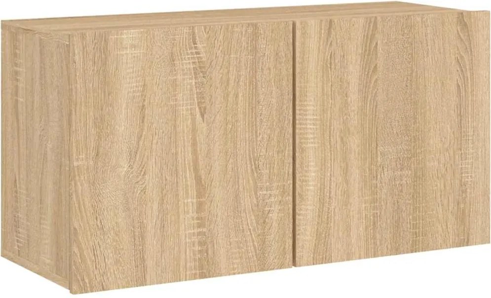 vidaXL Comodă TV de perete, stejar sonoma, 80x30x41 cm