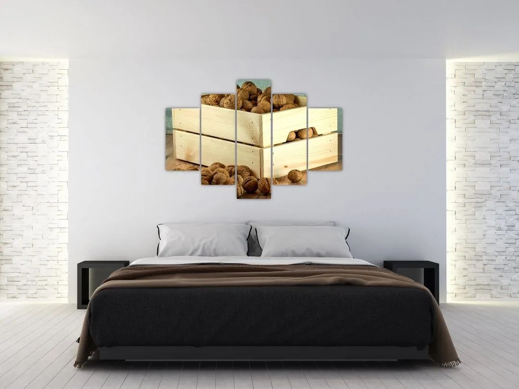 Tablou - Natură moartă de toamnă cu nuci (150x105 cm)