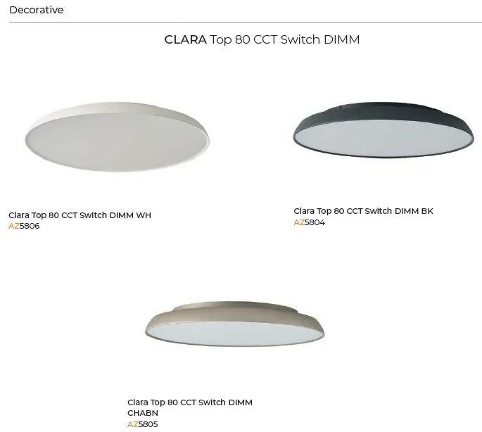 Plafoniera LED moderna CLARA top 80 CCT SWITCH dimm alba