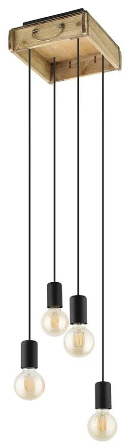 Lustră pe cablu WOOTTON 4xE27/40W/230V Eglo 43591