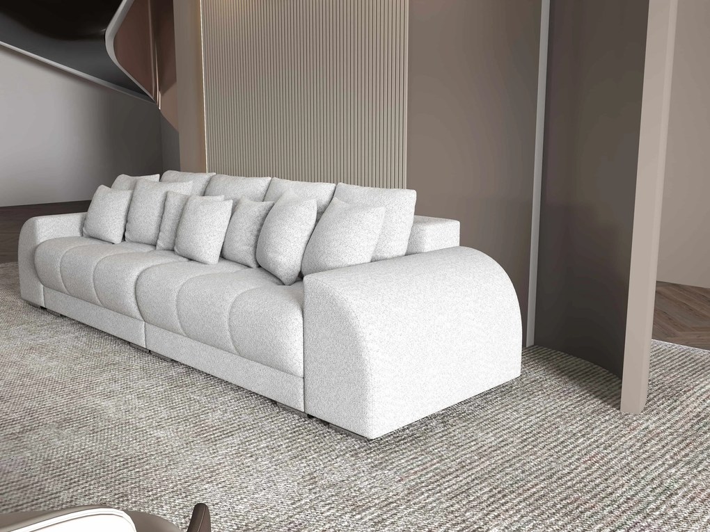 Canapea extensibilă dumonde cu 2 lăzi de depozitare si sezut confortabil din spuma high-density, Verona Euphoria Dove 310x100 cm