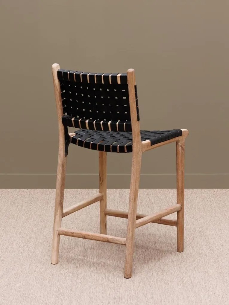 Scaun de bar, din piele naturala, Mixing