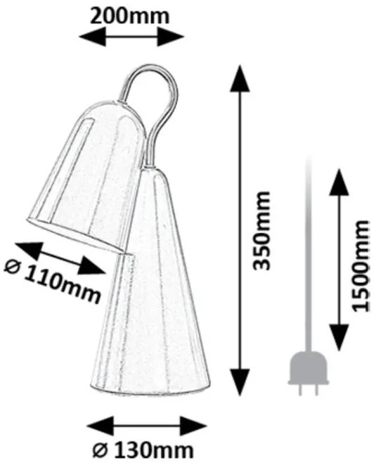 Lampa de birou Rabal negru