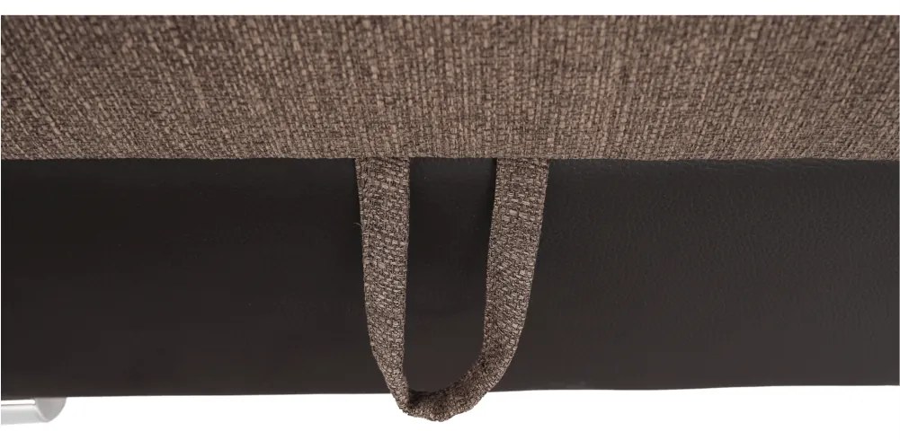 Colţar în formă de U, material textil maro/piele ecologică maro, dreapta, EMILY U