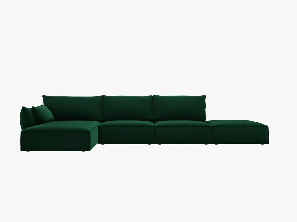 Canapea deschisa 5 locuri Kaelle catifea L364 cm