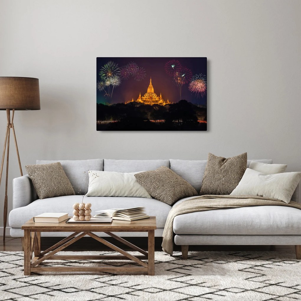 Tablou cu artificii în Asia (90x60 cm)