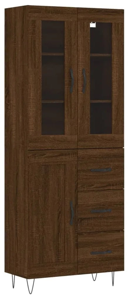 3198696 vidaXL Dulap înalt, stejar maro, 69,5x34x180 cm, lemn compozit