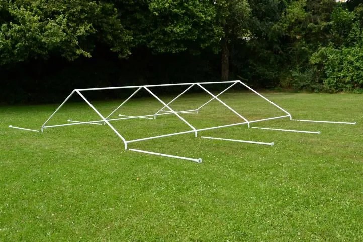 Cort de grădină - alb, 4 x 6 m