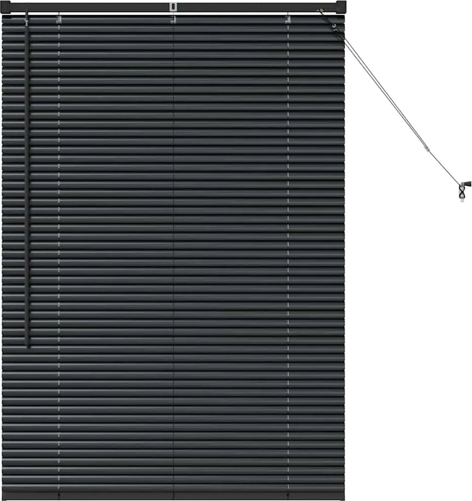 vidaXL Jaluzele venetiene Manual Negru 130 x 95 cm Aluminiu