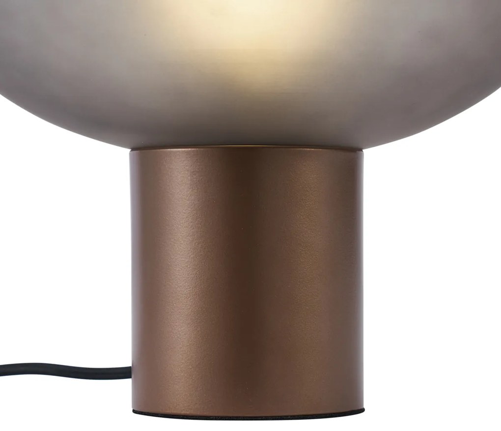 Lampă de masă de design bronz cu sticlă gri mat - Umbrella