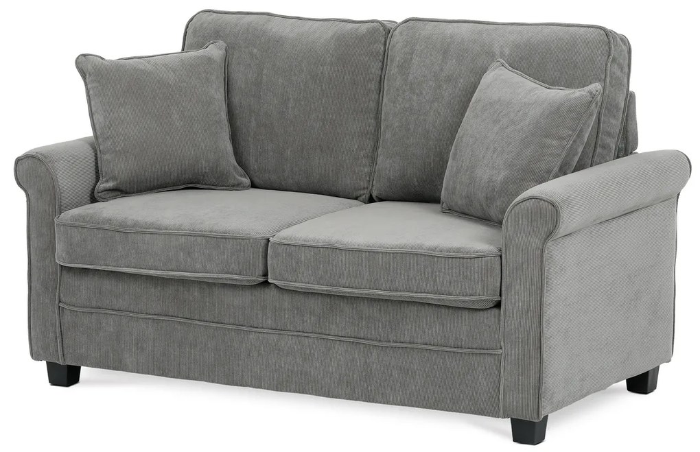 Canapea cu două locuri ASB-4170 GREY2, manșetă,gri