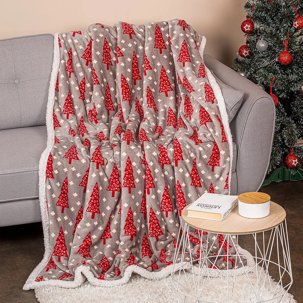 Pătură imitație blăniță Crăciun 4Home Cosy Winter, 150 x 200 cm