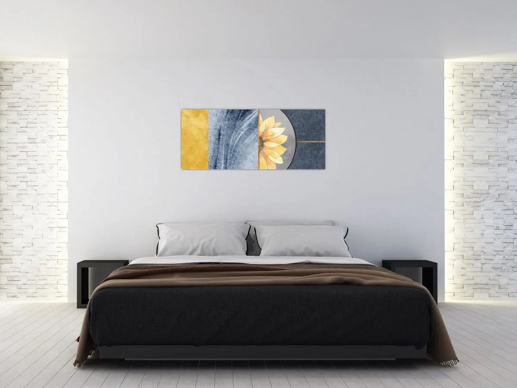 Tablou - Forme și flori (120x50 cm)