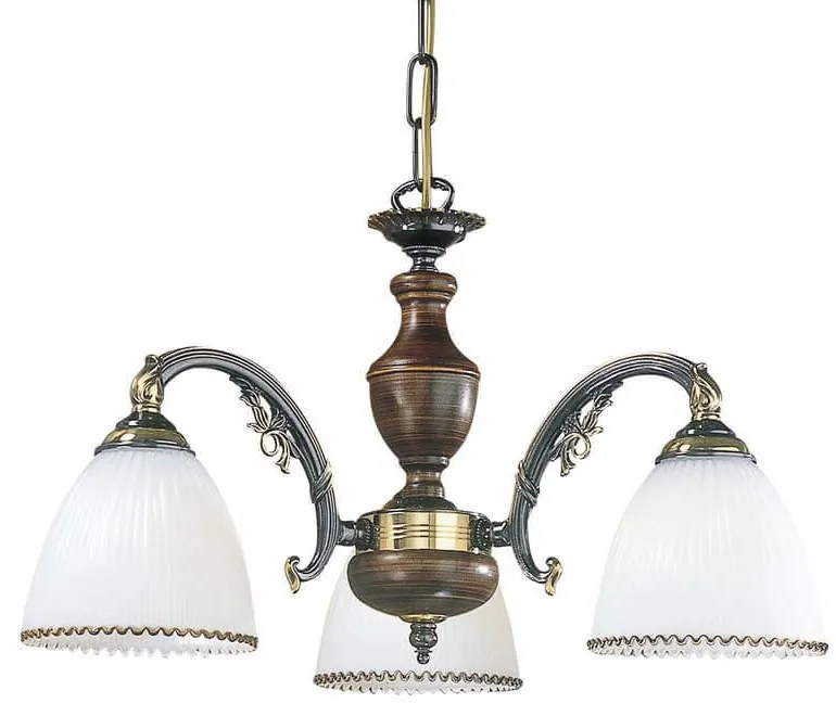 Lustra rustica suspendata cu 3 brate design italian 3800