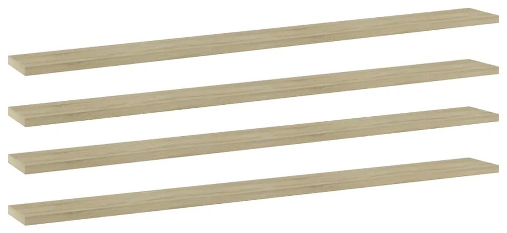 vidaXL Plăci bibliotecă, 4 buc., stejar sonoma, 100 x 10 x 1,5 cm, PAL