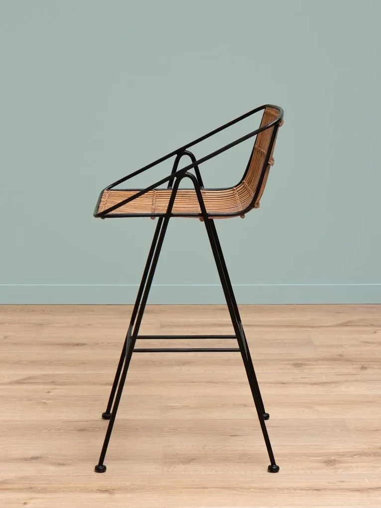 Scaun de bar din rattan, " Kuro "