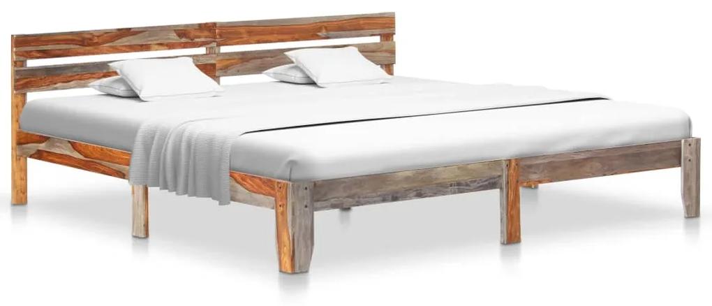 288414 vidaXL Cadru de pat, 200 x 200 cm, lemn masiv de sheesham