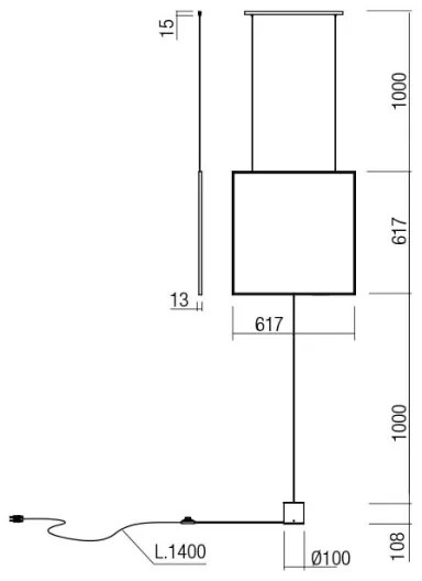 Lampadar Redo 01-2134 SLICK LED/28W/230V negru
