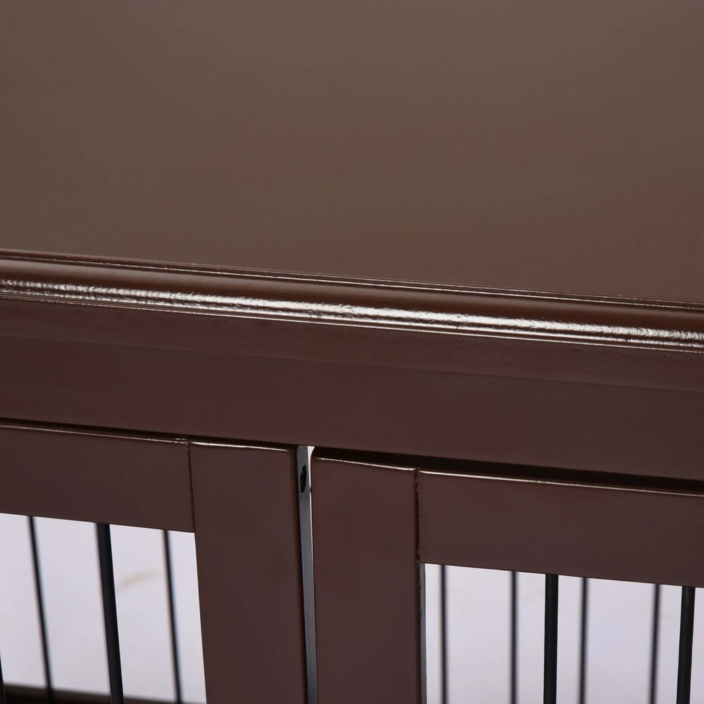 PawHut Cușcă pentru câini, 2 intrări, cu închidere, MDF și metal, 58,4 x 81,3 x 66 cm, Negru | Aosom Romania